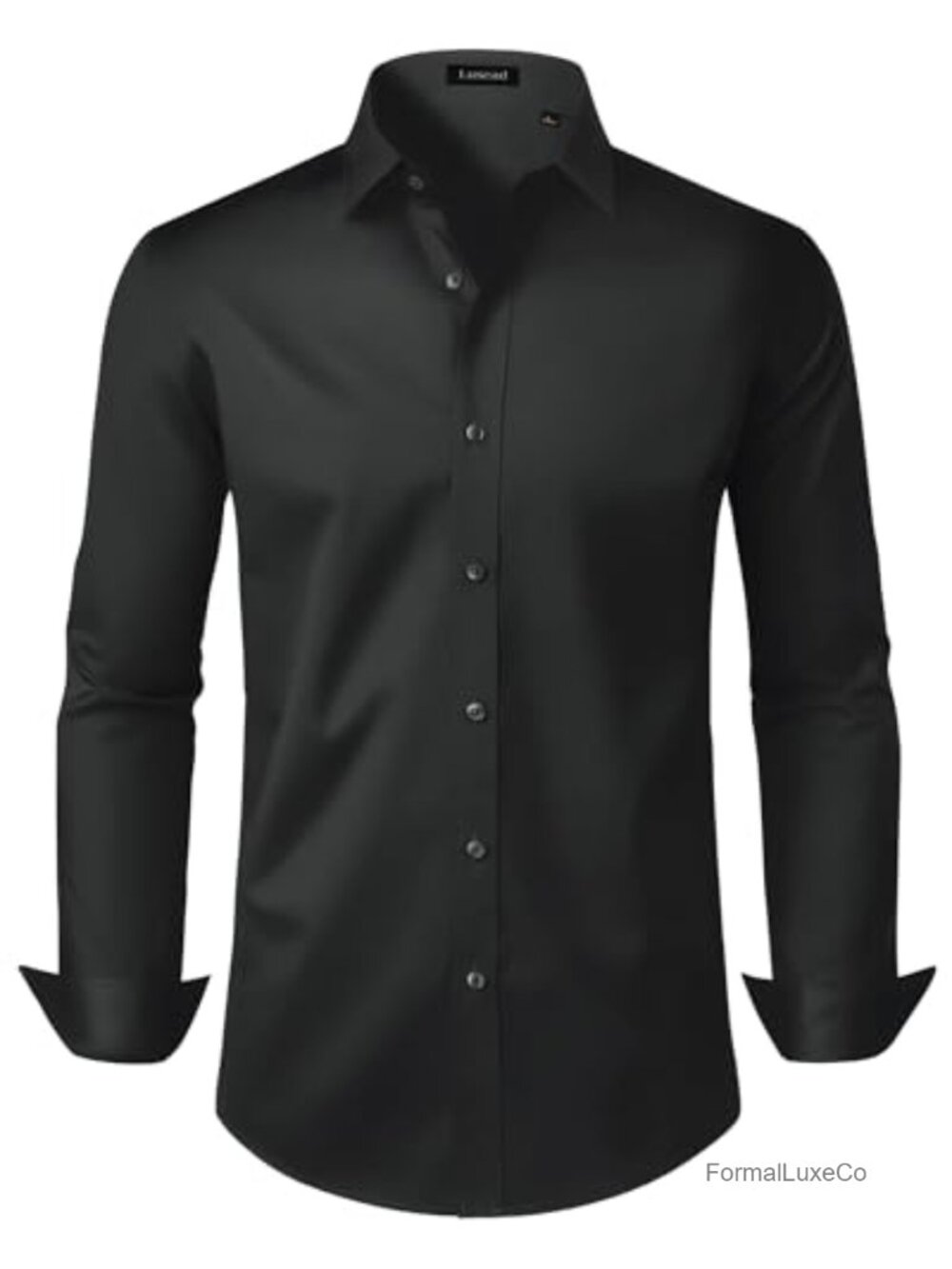 Men's Long Sleeve Wrinkle Free Stretch Button Down Dress Shirt